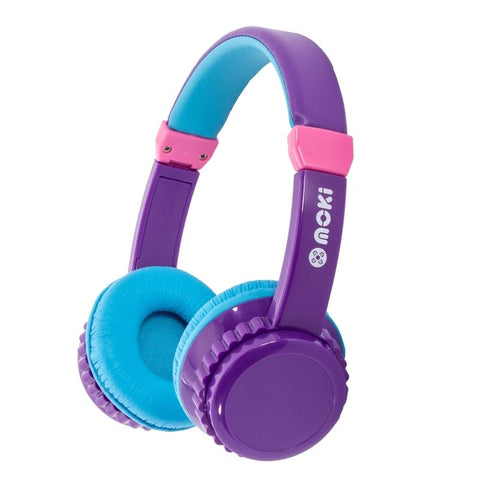 Moki Play Safe Headphones Purple/Aqua