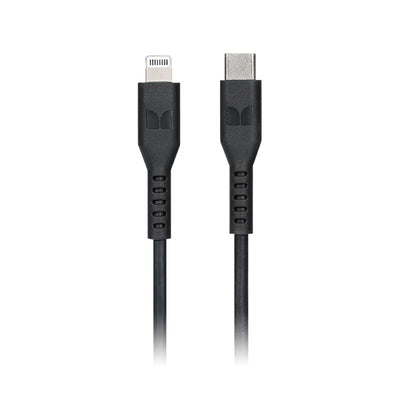 Monster 1.2m Lightning to USB-C TPE Cable Black