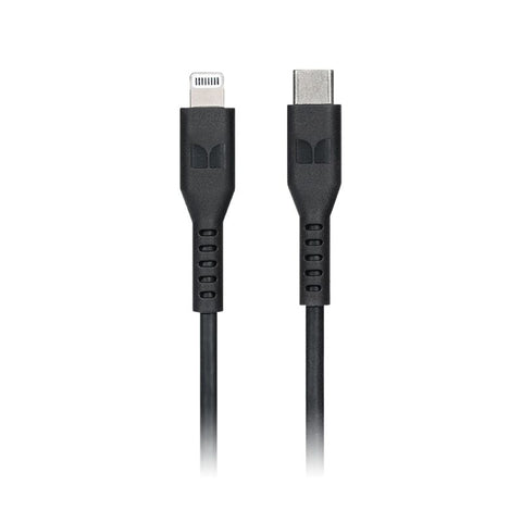 Monster 1.2m Lightning to USB-C TPE Cable Black