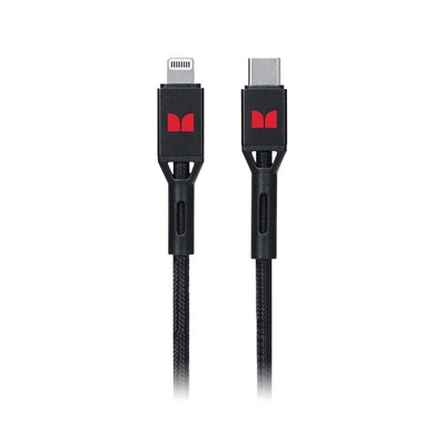 Monster 2m Lightning to USB-C Cable Black