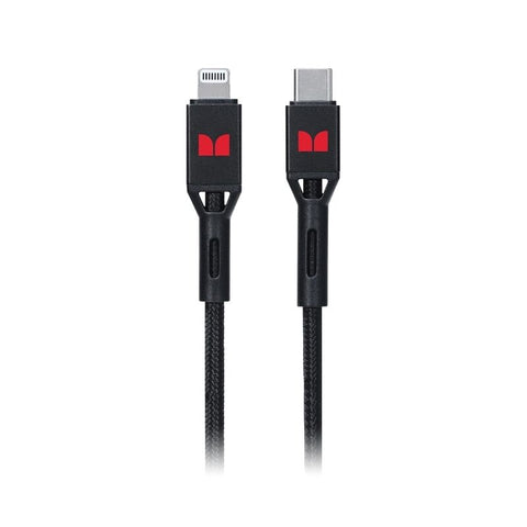 Monster 2m Lightning to USB-C Cable Black