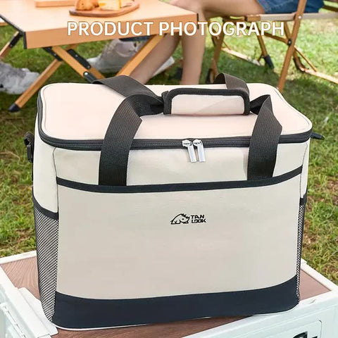 Blue Portable Insulated Cooler Bag for Camping & Picnics - Durable Outdoor Storage Tote