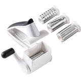 Hand Crank Rotary Cheese Grater with 3 Stainless Steel Drums, Kitchen Shredder Slicer for Cheese Butter