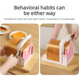Adjustable-Thickness Bread Slicer, Toast Cutting Rack, DIY Baking Tool for Sandwiches—White