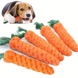 Durable Carrot - Shaped Cotton Rope Dog Toy for Interactive Play, Chewing, and Dental Health – Fun Tug - of - War and Fetch Toy for Medium to...