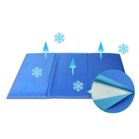 XL Pet Cool Gel Mat Dog Cat Bed Non - Toxic Cooling Dog Summer Pad 90 x 50cm