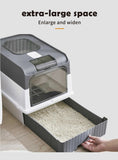 Automatic UV Sterilizing Cat Litter Box - Enclosed Design, Odor Control, and UV Germicidal Technology