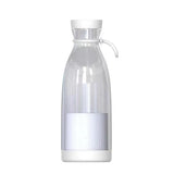 White Portable Rechargeable Blender Bottle, 500ml, USB Charging, 1200mAh, with 304 Stainless Steel Blade – For...