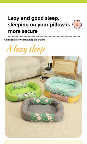 Size S Grey Cozy Pet Bed for Small Dogs and Cats - Durable & Chew - Resistant Nest for All Seasons