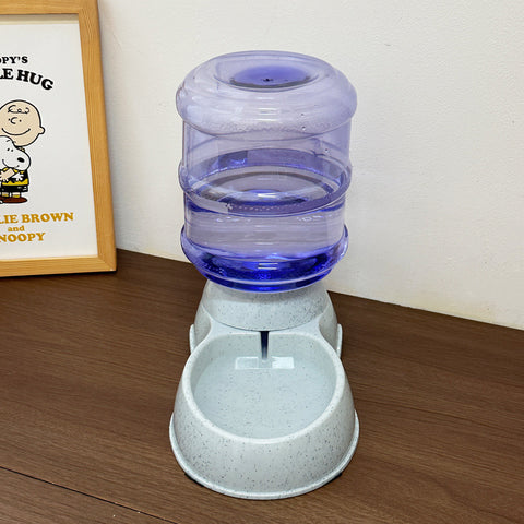 Grey Automatic Pet Feeder and Drinker Combo for Cats and Small Dogs - 2 in 1 Detachable Design