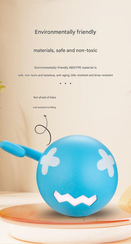 Rechargeable Interactive Cat Toy - Self - Rolling Ball with LED Light, Standard Edition Blue