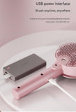 Pink Rechargeable Pet Grooming Brush with UVC Sterilizer & Mist Spray