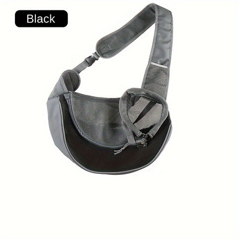 Black Portable Oxford Fabric Pet Carrier for Cats and Puppies (Size L)