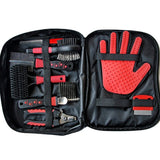 Dog & Cat Grooming Set - Multi - Tool Kit with Storage Case for Fur & Nail Care