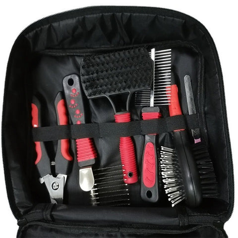 Dog & Cat Grooming Set - Multi - Tool Kit with Storage Case for Fur & Nail Care