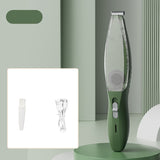 Green Rechargeable Pet Grooming Clipper with Built - in Vacuum - Low Noise Hair Trimmer for Dogs & Cats