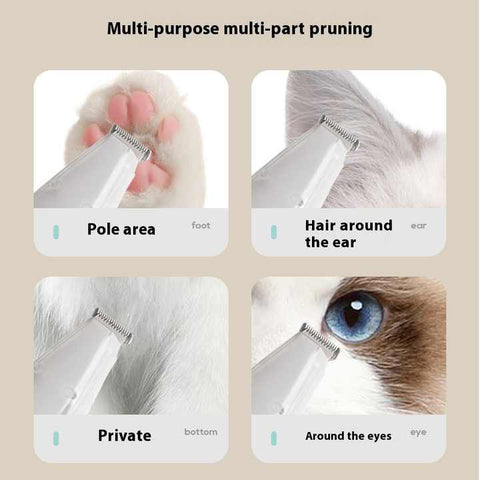Green Rechargeable Pet Grooming Clipper with Built - in Vacuum - Low Noise Hair Trimmer for Dogs & Cats