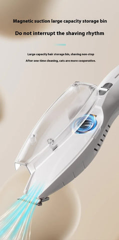 Green Rechargeable Pet Grooming Clipper with Built - in Vacuum - Low Noise Hair Trimmer for Dogs & Cats