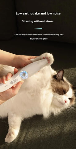 Green Rechargeable Pet Grooming Clipper with Built - in Vacuum - Low Noise Hair Trimmer for Dogs & Cats