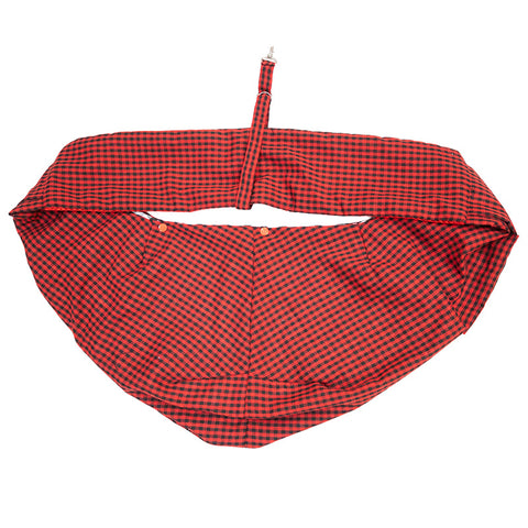Black and Red Checkered Comfortable Pet Sling Carrier for Small Dogs & Cats - Breathable Cotton Checkered Bag, Hands - Free, Safety Features
