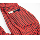 Black and Red Checkered Comfortable Pet Sling Carrier for Small Dogs & Cats - Breathable Cotton Checkered Bag, Hands - Free, Safety Features