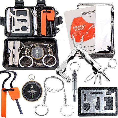 8-in-1 Compact Emergency Survival Kit