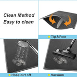 2 - PCS Black Double Layer Cat Litter Mat Honeycomb Design Waterproof EVA Trapping Mat for Litter Box Tracking Control 40x50cm Easy Clean...