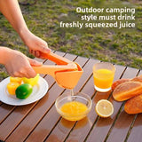 Foldable Manual Lemon Squeezer & Citrus Juicer - Portable Handheld Fruit Press for Fresh Orange & Lime Juice -...