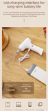 Cordless Electric Hand Mixer - Rechargeable 3-Speed Egg Beater & Cream Whisk - Lightweight Self-Standing Design...
