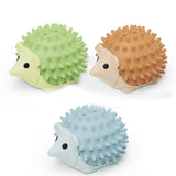 3 - Pack Cat Hedgehog Lick Toys – Rotating Catnip Ball Scratcher with Adhesive Mount, ABS Self - Play Wall Toy in Green, Blue & Brown