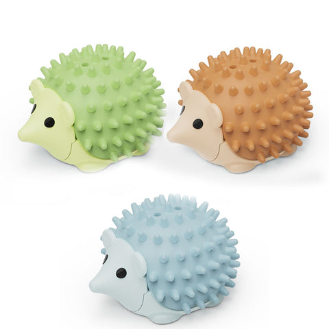 3 - Pack Cat Hedgehog Lick Toys – Rotating Catnip Ball Scratcher with Adhesive Mount, ABS Self - Play Wall Toy in Green, Blue & Brown