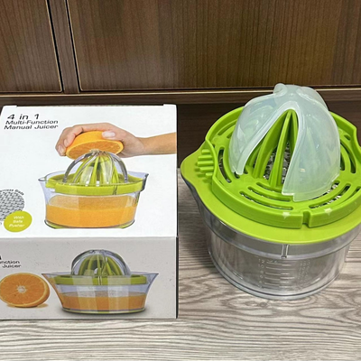 4-in-1 Manual Citrus Juicer with Grater and Egg Separator -Free Multi-Function Hand Press Lemon Orange Squeezer...