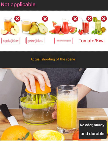 4-in-1 Manual Citrus Juicer with Grater and Egg Separator -Free Multi-Function Hand Press Lemon Orange Squeezer...