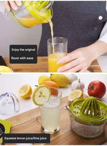 4-in-1 Manual Citrus Juicer with Grater and Egg Separator -Free Multi-Function Hand Press Lemon Orange Squeezer...