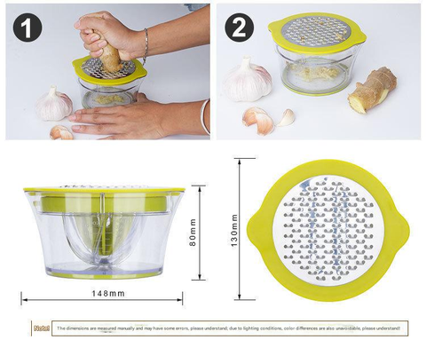 4-in-1 Manual Citrus Juicer with Grater and Egg Separator -Free Multi-Function Hand Press Lemon Orange Squeezer...