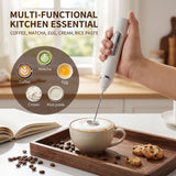 J-17 Black Wireless Handheld Electric Milk Frother / Egg Beater / Dough Mixer with 3 Stainless Steel Heads &...
