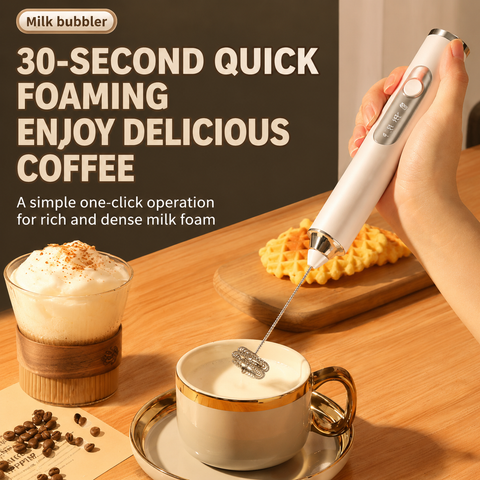 J-17 Black Wireless Handheld Electric Milk Frother / Egg Beater / Dough Mixer with 3 Stainless Steel Heads &...